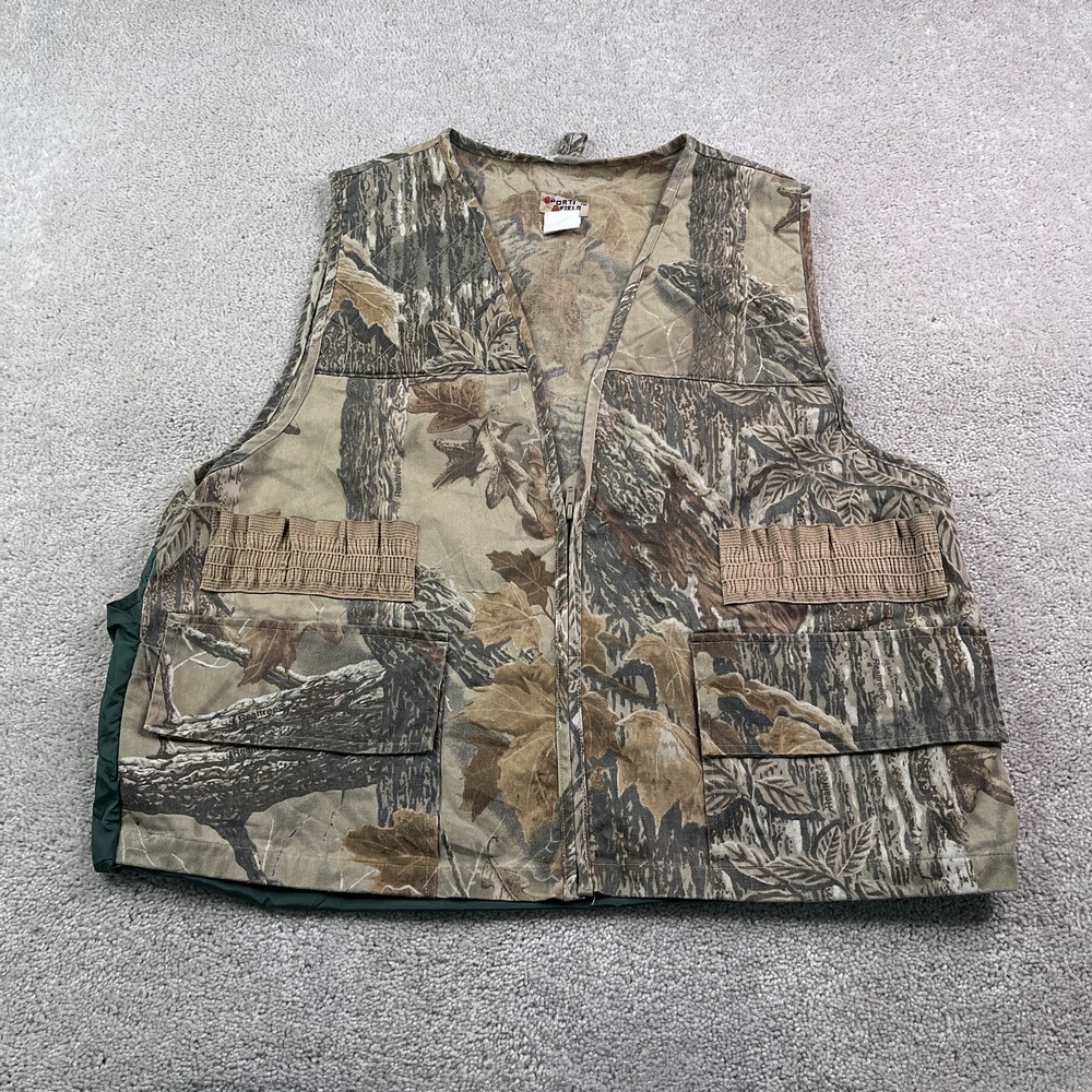Vintage Sports Afield Vest Mens Large Realtree Camo Hunting‎ Shooting Game Pouch